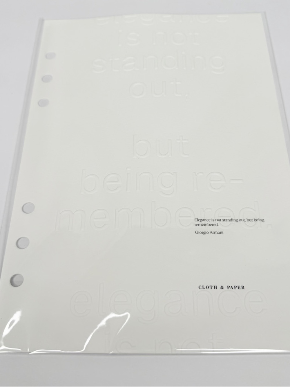 Cloth & Paper bundle: A5 size embossed dashboard, page flags & dot stickers. - Picture 2 of 11